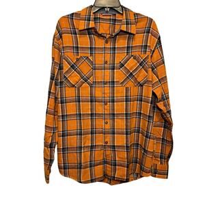 Men’s Orange flannel type shirt. Size L. New without tags.